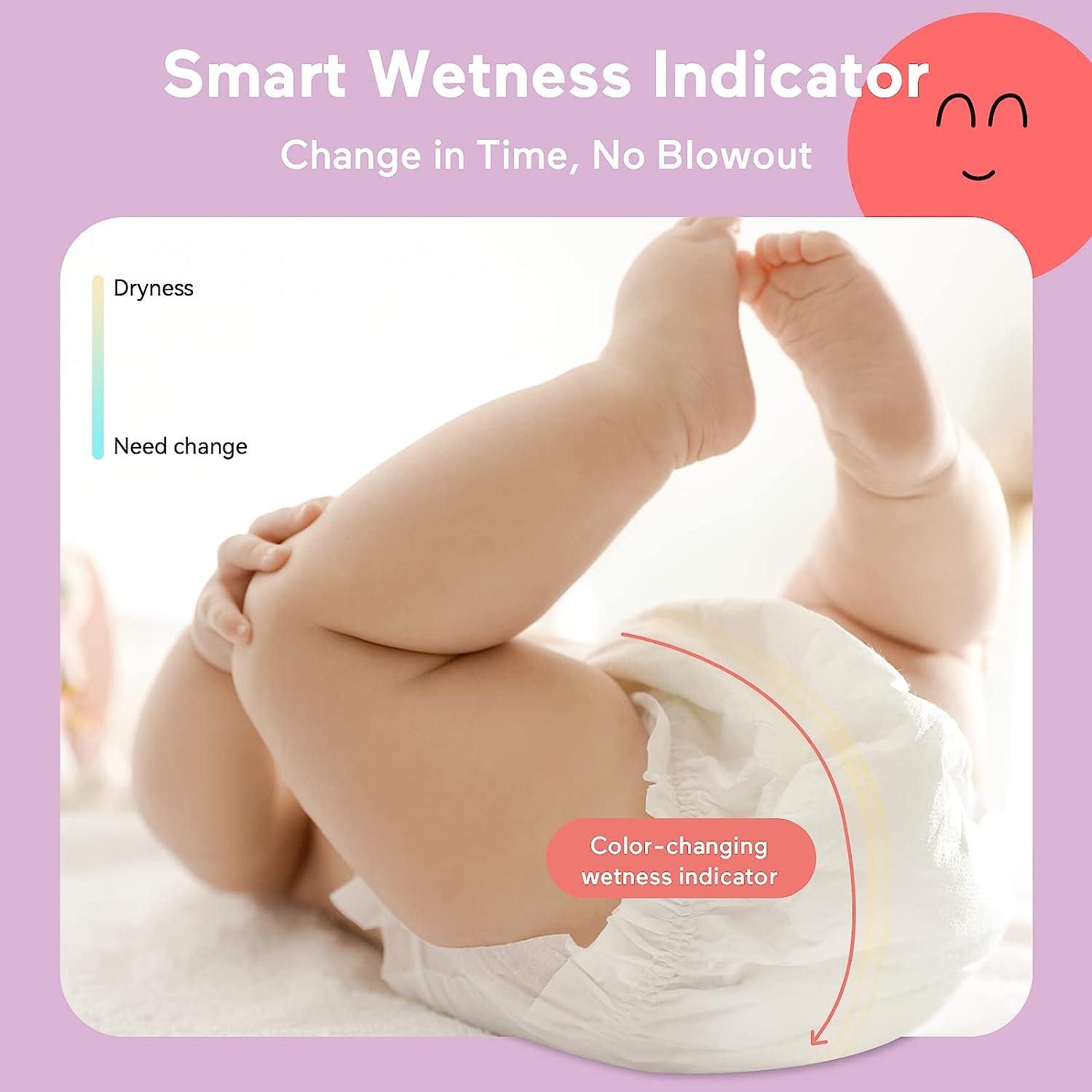 Newborn Diapers for Baby's Sensitive Skin Size 1(8-14lb) 82 Count,Babycozy Bouncy Soft Diapers Fit Baby Preemie, Dry Disposable Diapers Hypoallergenic Without Chlorine - Image 6
